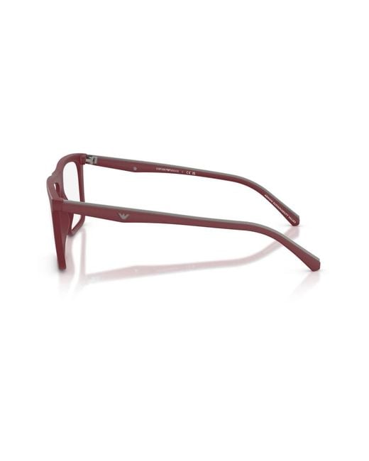Emporio Armani Red Glasses for men