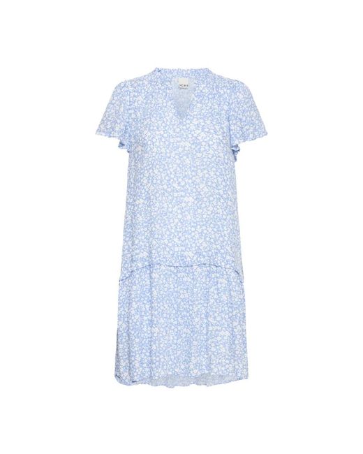Ichi Blue Midi Dresses