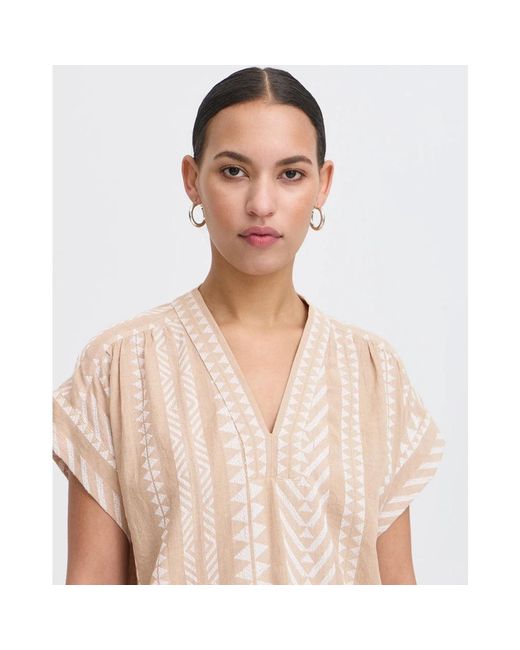Blouses Ichi de color Natural