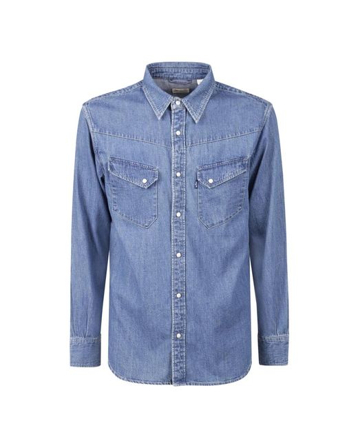 Levi's Overhemden ,Blauw ,Katoen Longhorn Shirt in het Blue voor heren