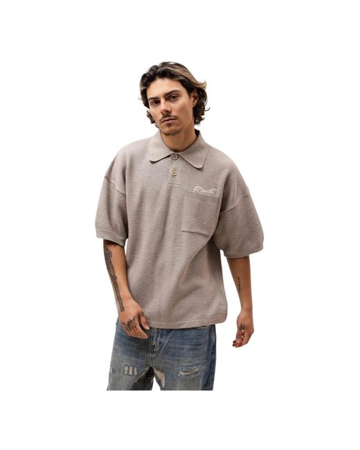 Equalite Tops ,Saint Knit Polo in het Gray voor heren