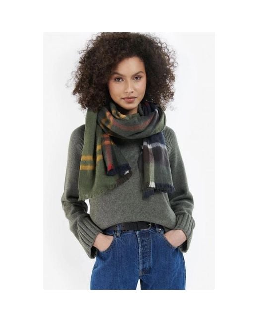 Barbour Gray Winter Scarves