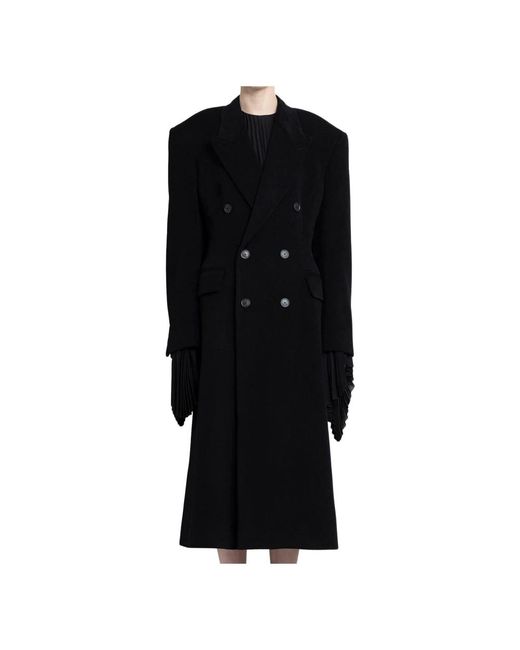 Abrigo de cachemira extragrande de lujo Balenciaga de color Black