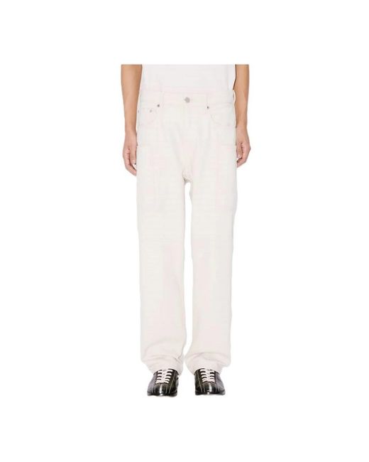 KENZO White Loose-Fit Jeans for men