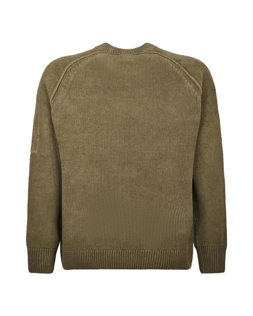 C P Company Green Round-Neck Knitwear for men