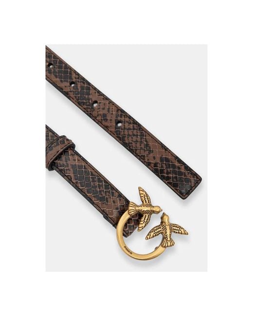 Pinko Brown Dünner Ledergürtel
