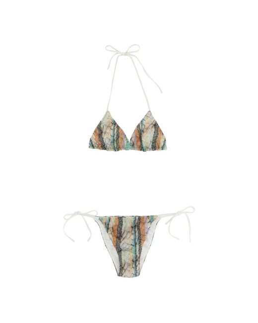 Missoni Caperdoni Zigzag Bikini in het Metallic