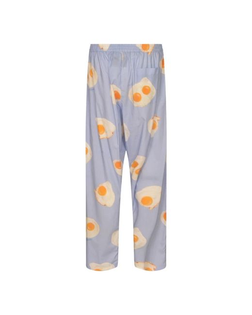 Moschino Blue Straight Trousers for men