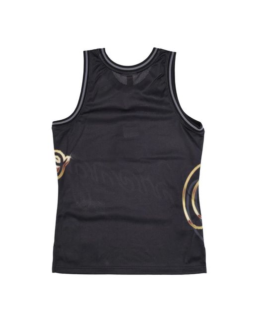 Mitchell & Ness Fitness ,Zwart ,Polyester Chicago Bulls Tank Top Nba Hardwood Classics in het Black voor heren