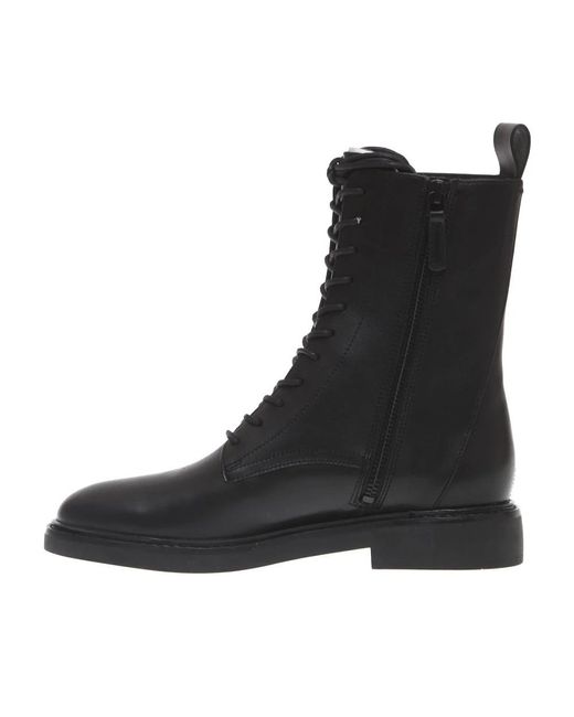 Tory Burch Black Lace-Up Boots