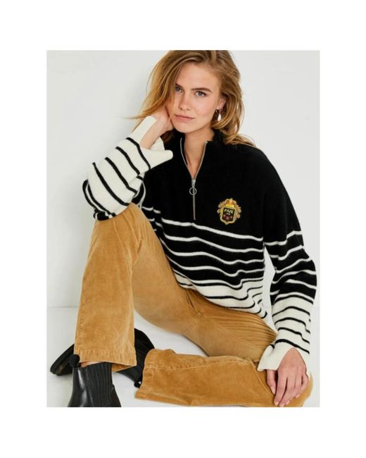 Five Jeans Black Pull Marinière