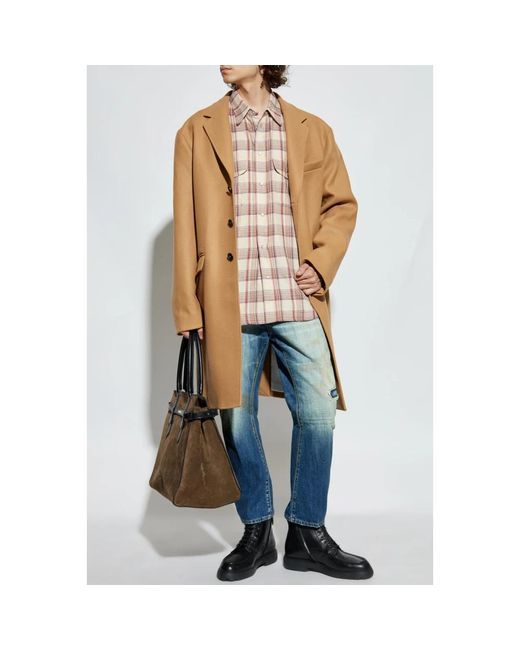 DSquared² Jassen ,Bruin ,Wol Wollen Jas in het Natural voor heren