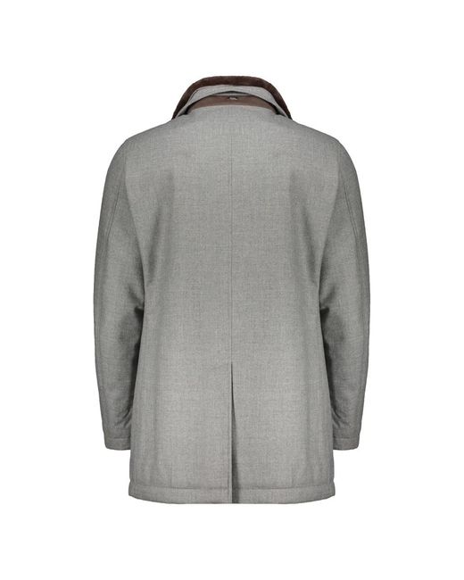 Herno Gray Double-Breasted Elegant Jacket for men
