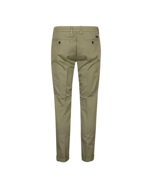 Fay Green Slim-Fit Trousers for men