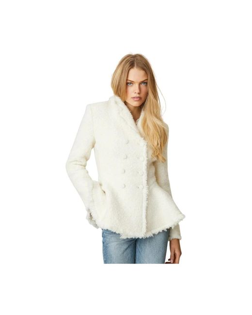 LoveShackFancy White Double-Breasted Coats