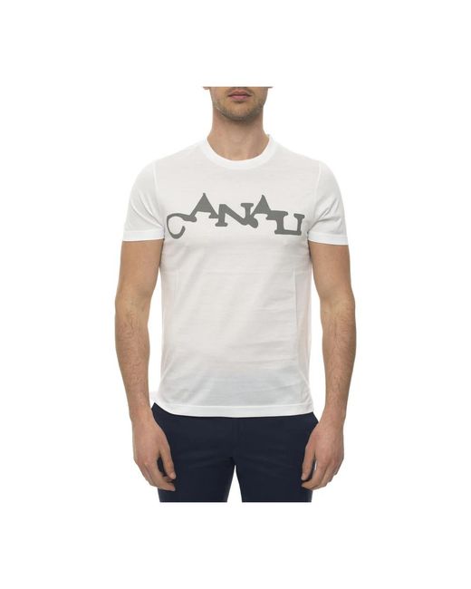 Canali White T-Shirts for men