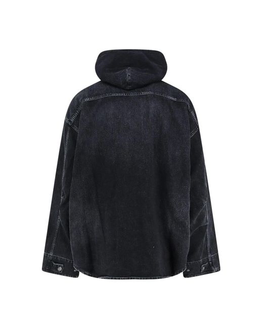 Balenciaga Black Denim Jackets for men
