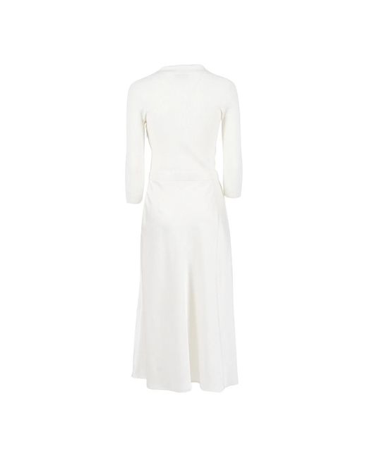 Elisabetta Franchi White Knitted Dresses