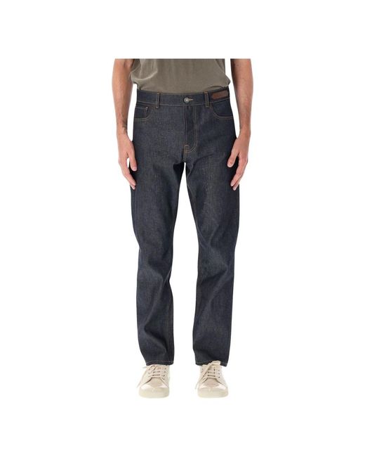 Lanvin Jeans ,Blauw ,Katoen Rechte Spijkerbroek in het Blue voor heren