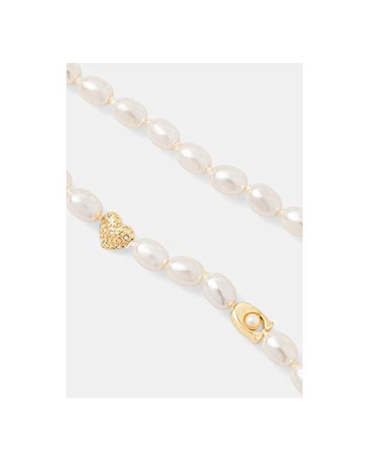 Necklaces COACH de color Metallic