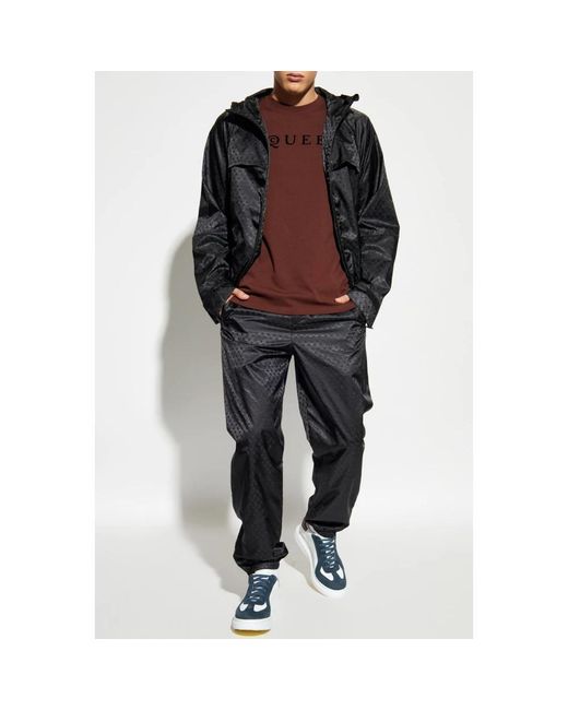 Alexander McQueen Broeken ,Zwart ,Leer Broek Met Ingenaaid Ritsen in het Black voor heren