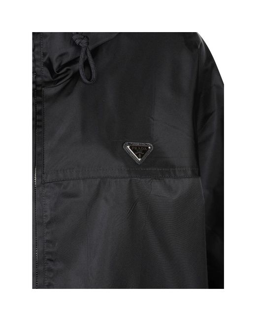 Rain Jackets Prada de color Black