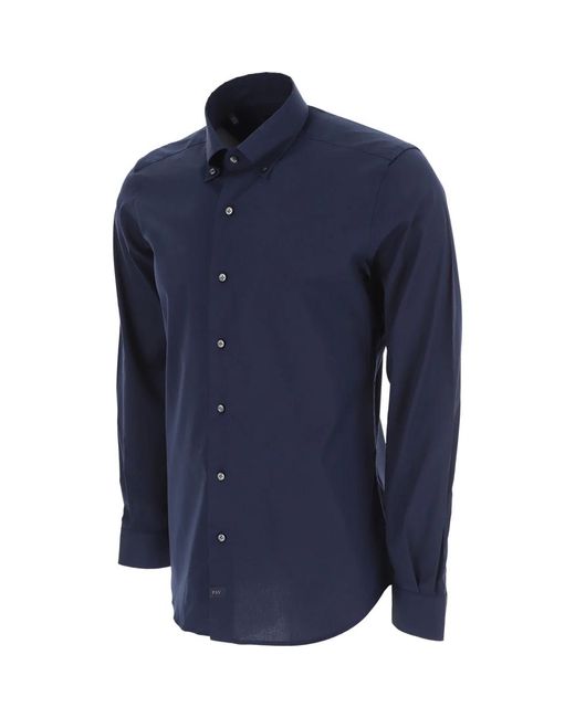 Fay Blue Formal Shirts for men