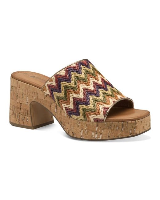 Tamaris Brown Heeled Mules