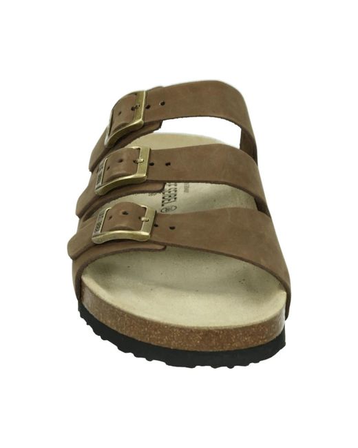 Josef Seibel Brown Braune Nubuk Hausschuhe Mit 3 Riemen