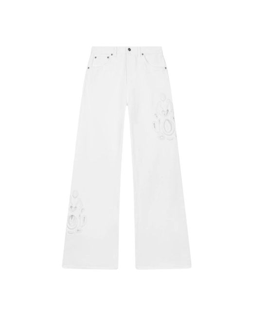 Dondup White Wide Jeans
