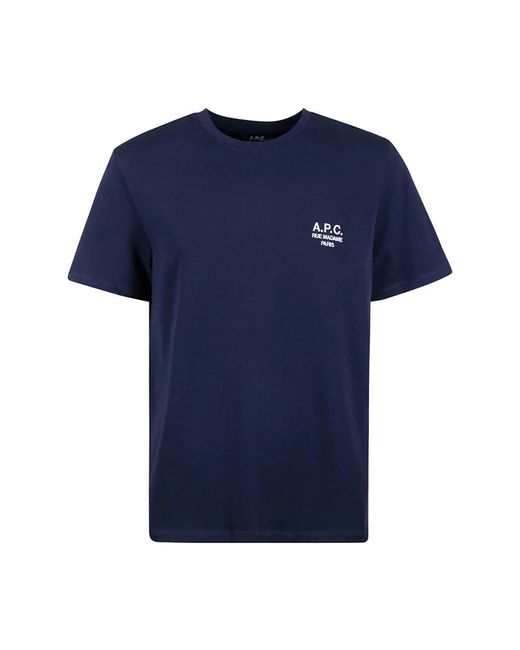 A.P.C. Blue T-Shirts for men