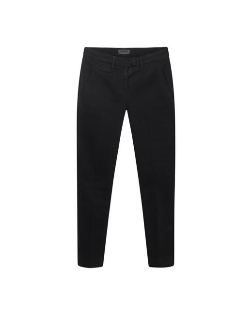 Dondup Black Slim-Fit Trousers