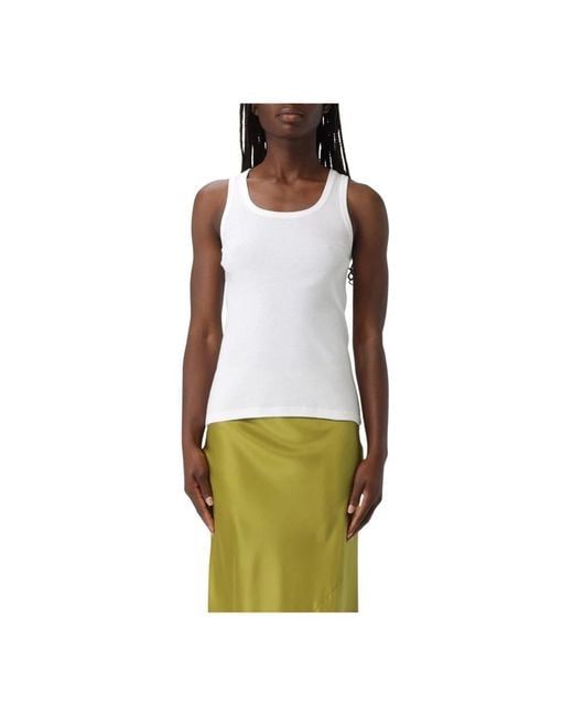 Saint Laurent Green Sleeveless Tops