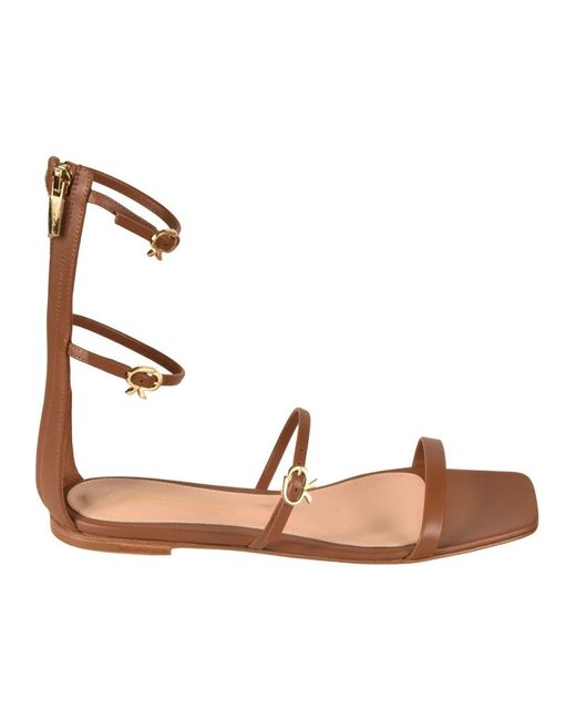 Gianvito Rossi Brown Flat Sandals