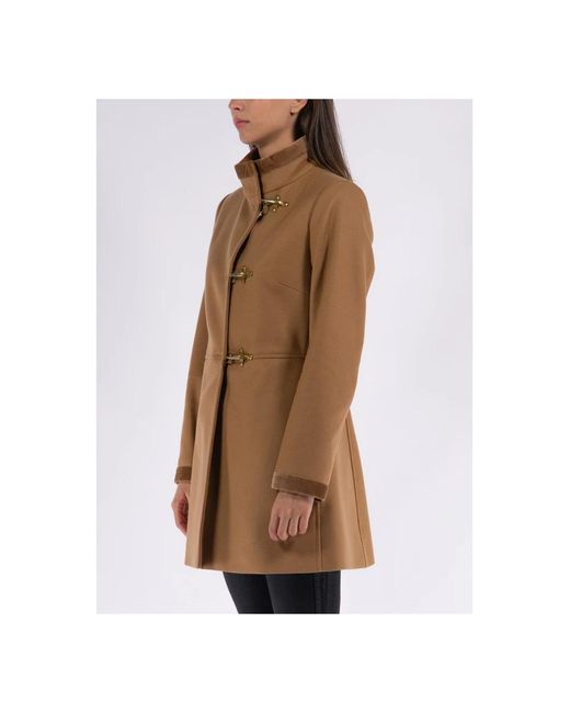Fay Brown Single-Breasted Coats