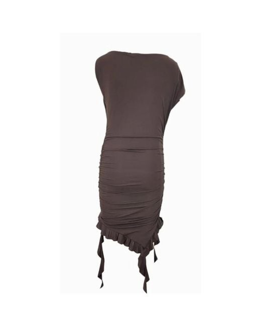 Pinko Brown Sleek Mini Dress For