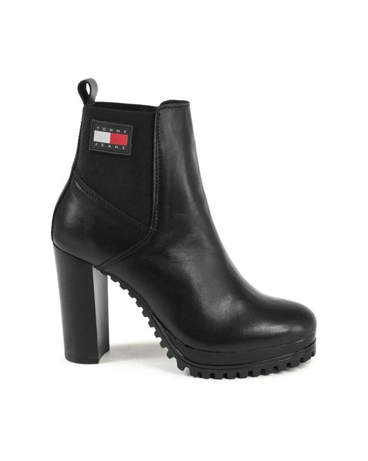 Tommy Hilfiger Black Heeled Boots