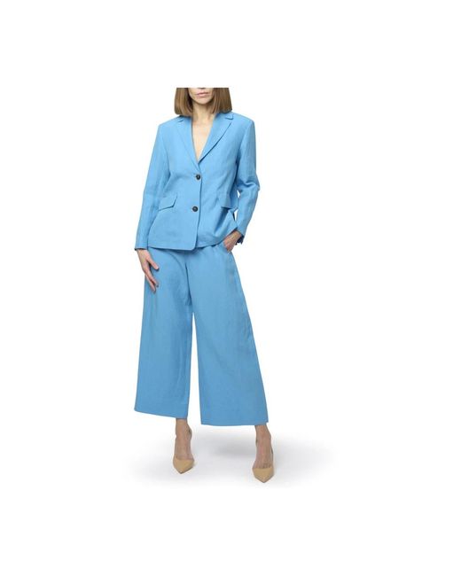 Max Mara Blue Wide Trousers