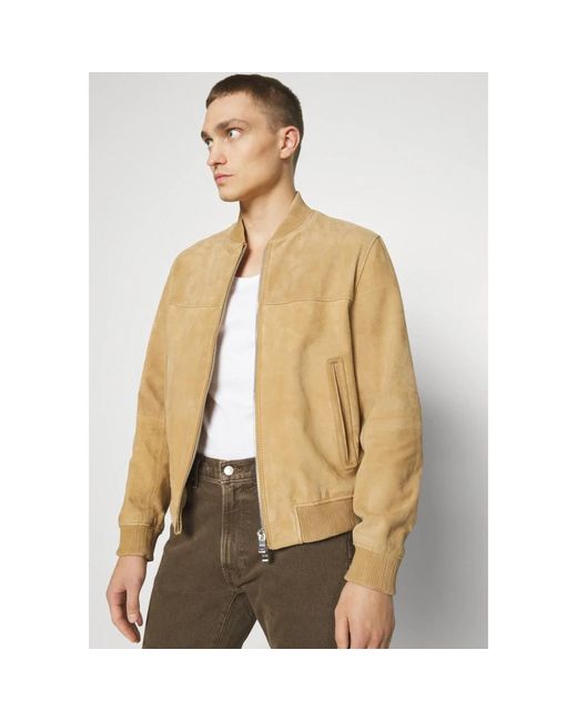Jackets > leather jackets Boss pour homme en coloris White