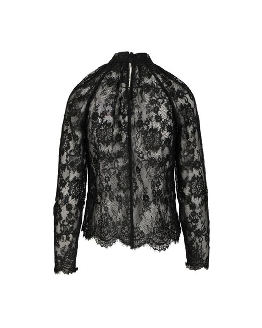 Self-Portrait Pf26 Kant Blouse in het Black
