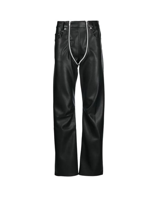 GmbH Black Straight Trousers for men