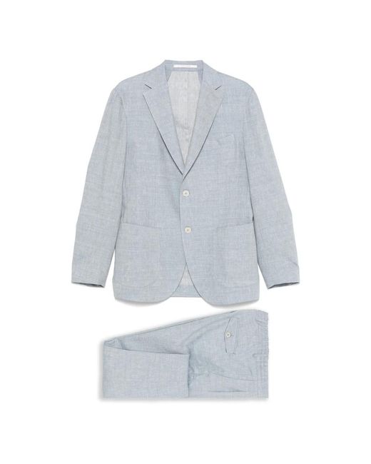 Eleventy Blue Single Breasted Suits for men