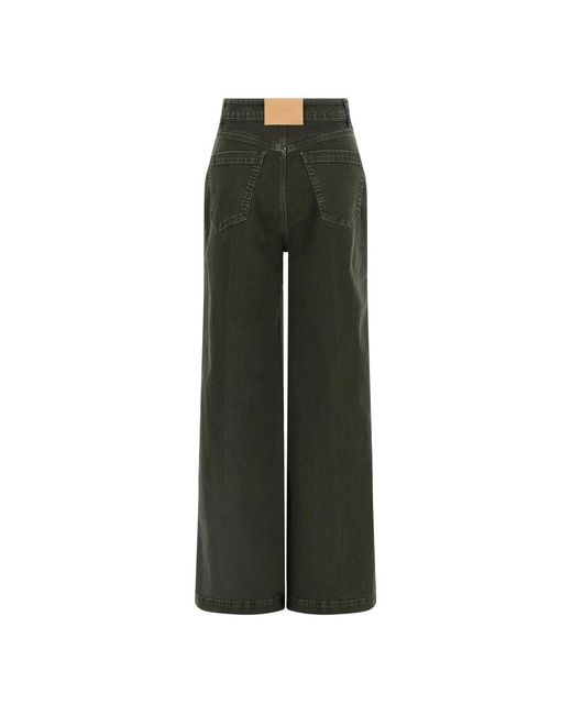 Nude Green Wide Jeans