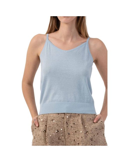 Kocca Blue Sleeveless Tops