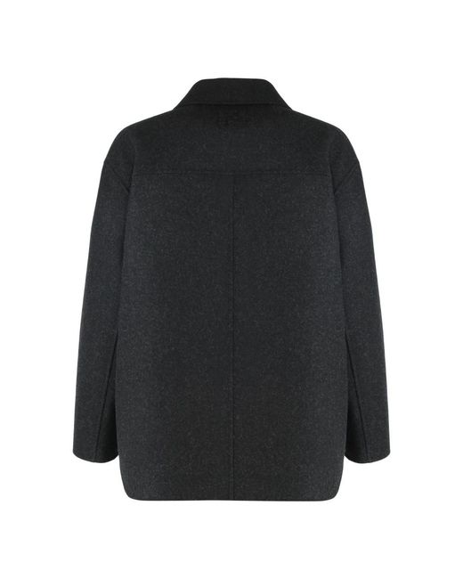 Fendi Black Double-Breasted Coats for men