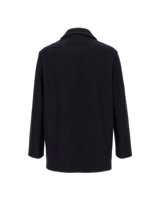 Barena Blue Double-Breasted Coats for men