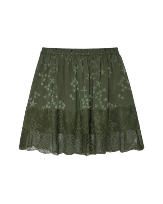 Zadig & Voltaire Green Short Skirts