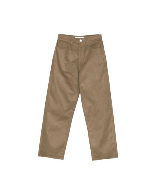 Straight Trousers Rohe de color Brown