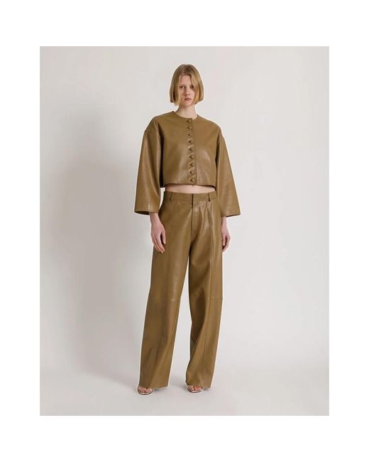Alberta Ferretti Natural Leather Jackets