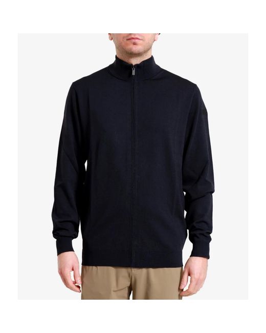 Rrd Ribbed Zip Cardigan in het Blue voor heren